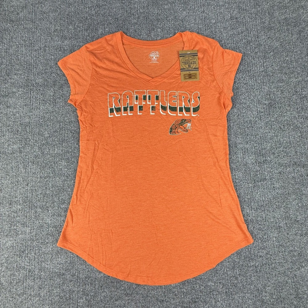 Florida A&M Rattlers Shirt Womens Small Orange NCAA College Rivalry Threads Tee